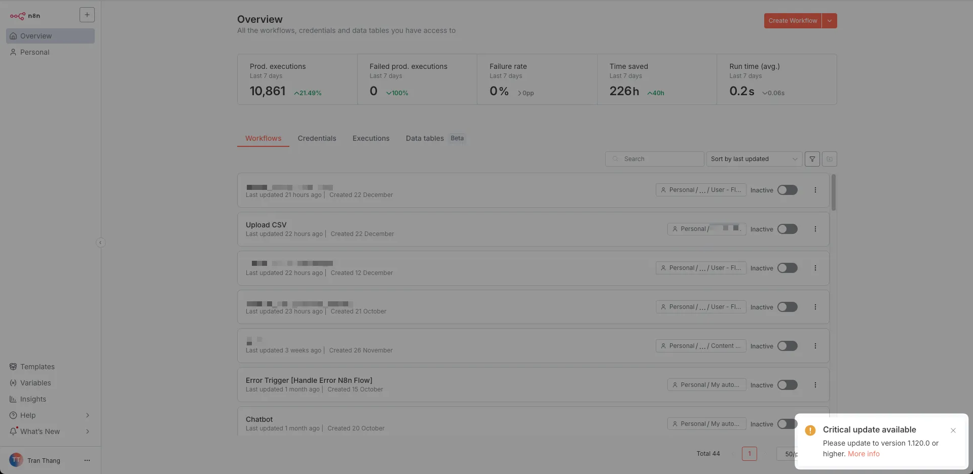 Thông báo có phiên bản mới